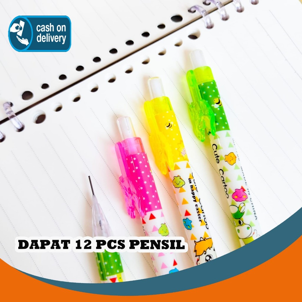 

SELUSIN (12 PCS) PENSIL CETEK MEKANIK LOGO UNICORN PCM-1030 MECHANICAL KLIK CLICK KARAKTER UNIK MURAH PENCIL ALAT TULIS KANTOR SEKOLAH MURAH TERMURAH COD