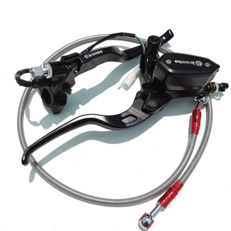 paketan master rem oval model rcb+selang rem depan 95 cm universal rxk satria fu cb