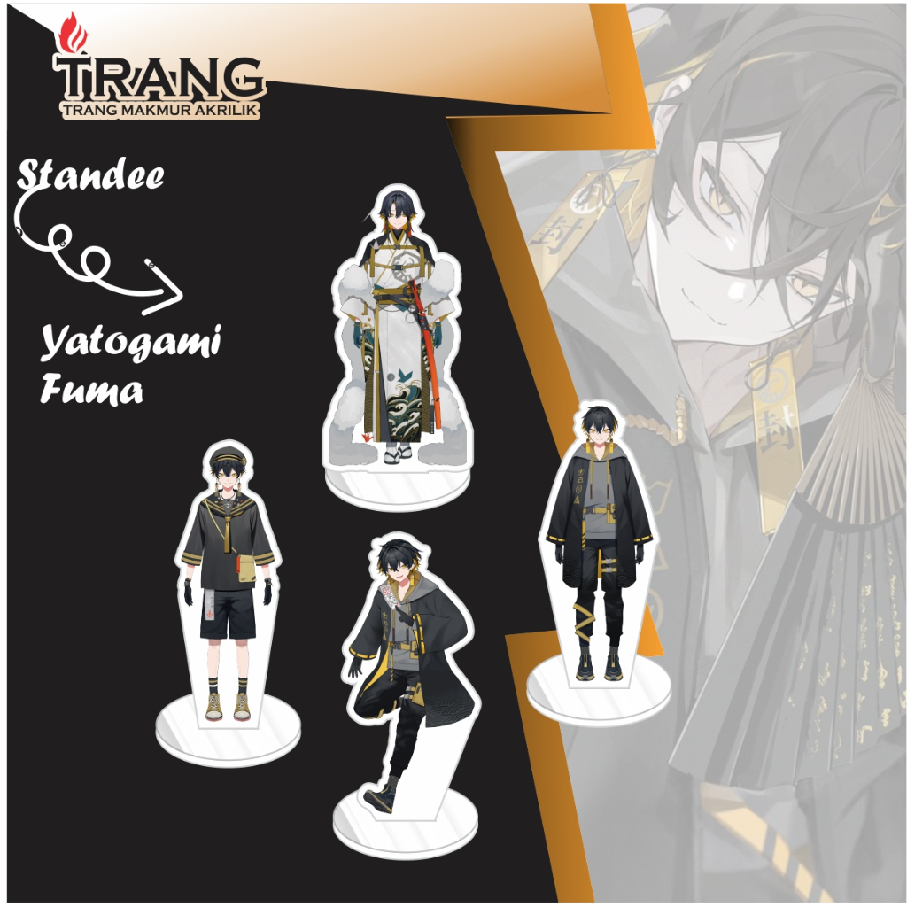 Standee Figure Akrilik Yatogami Fuma Hololive / Standing Action figure Acrylic Yatogami Fuma Hololiv