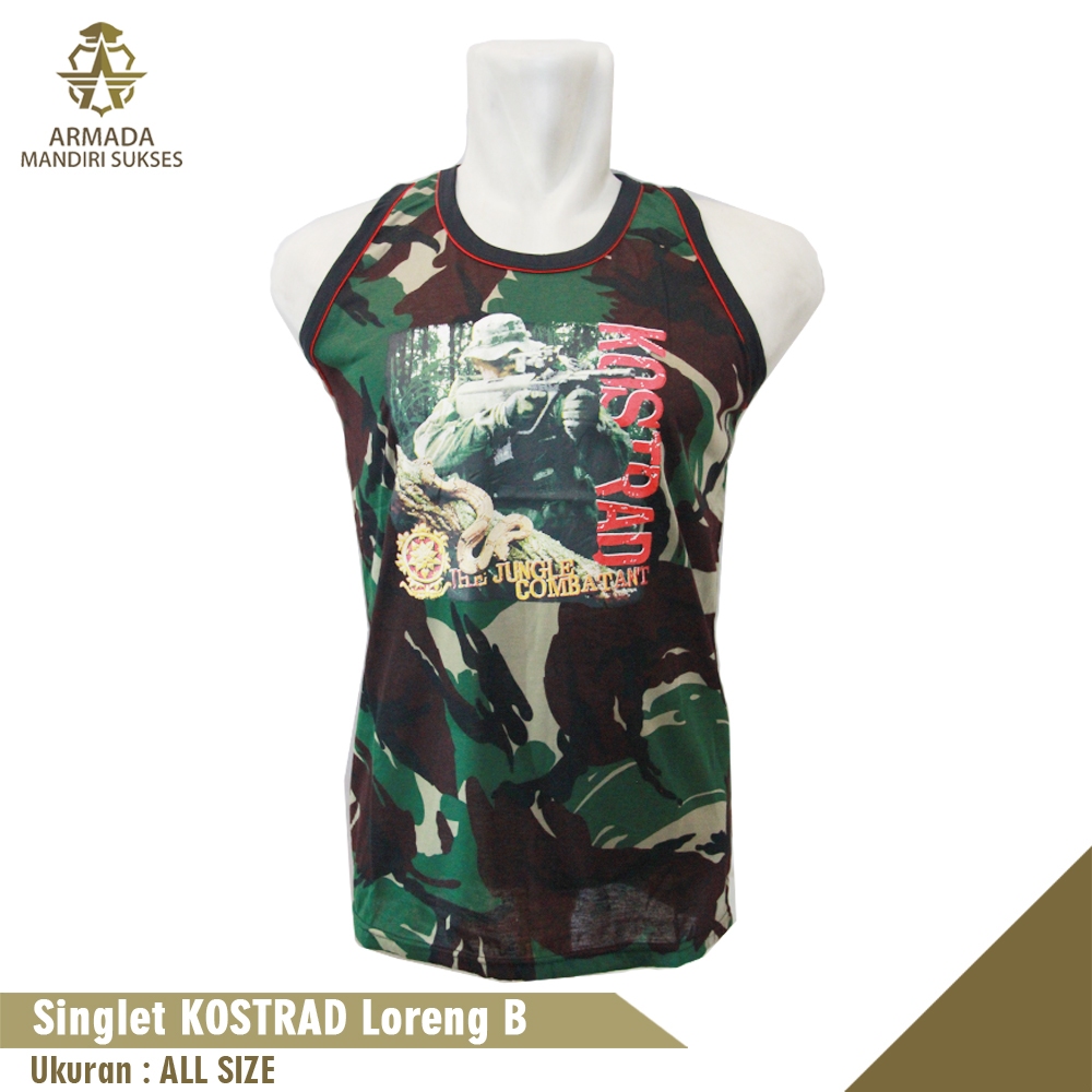 Kaos Singlet Kostrad Loreng - Kaos Dalam Kostrad