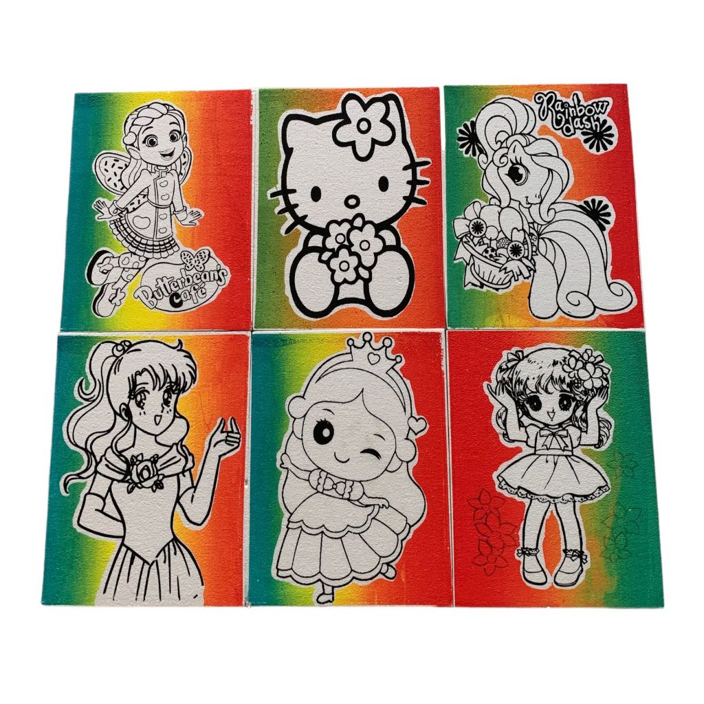

(25 Pcs) [Tanpa Lis] [Rainbow] Sterofoam Lukis uk 30x40 / Sterofoam Mewarnai / Gabus Lukis Pasar Malam