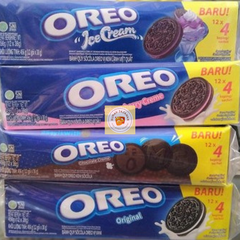 

Oreo Biskuit Krim Varian Original Vanilla / Chocolate Cream / Strawberry Cream / Ice Cream