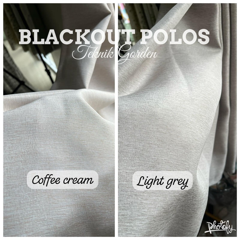 Gorden Blackout Blazer Polos PEACH SILVER CREAM Jendela Pintu Minimalis Tirai