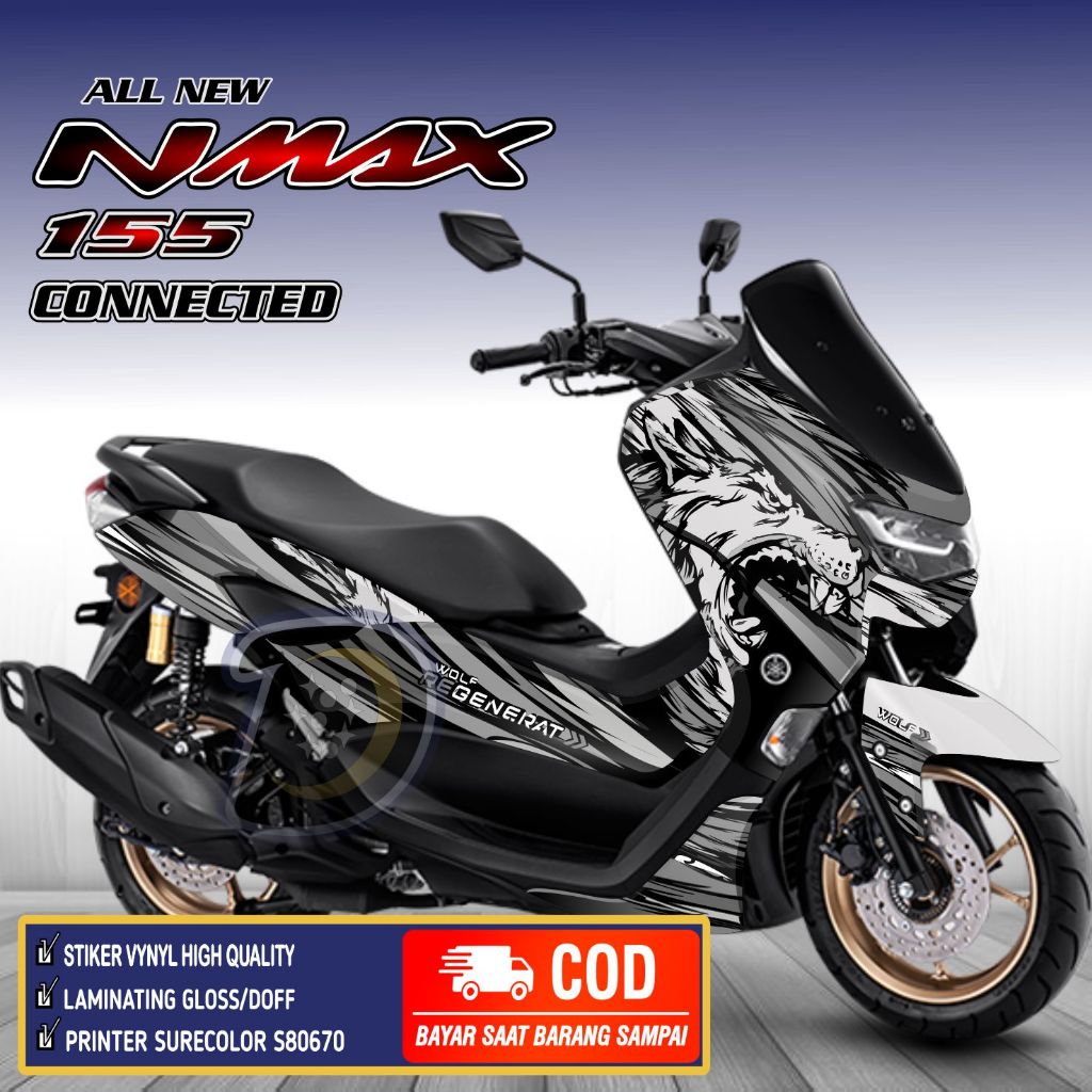 Decal Nmax 155 New 2020 2022 Striping Nmax New Stiker Yamah Nmax New Full Body Serigala