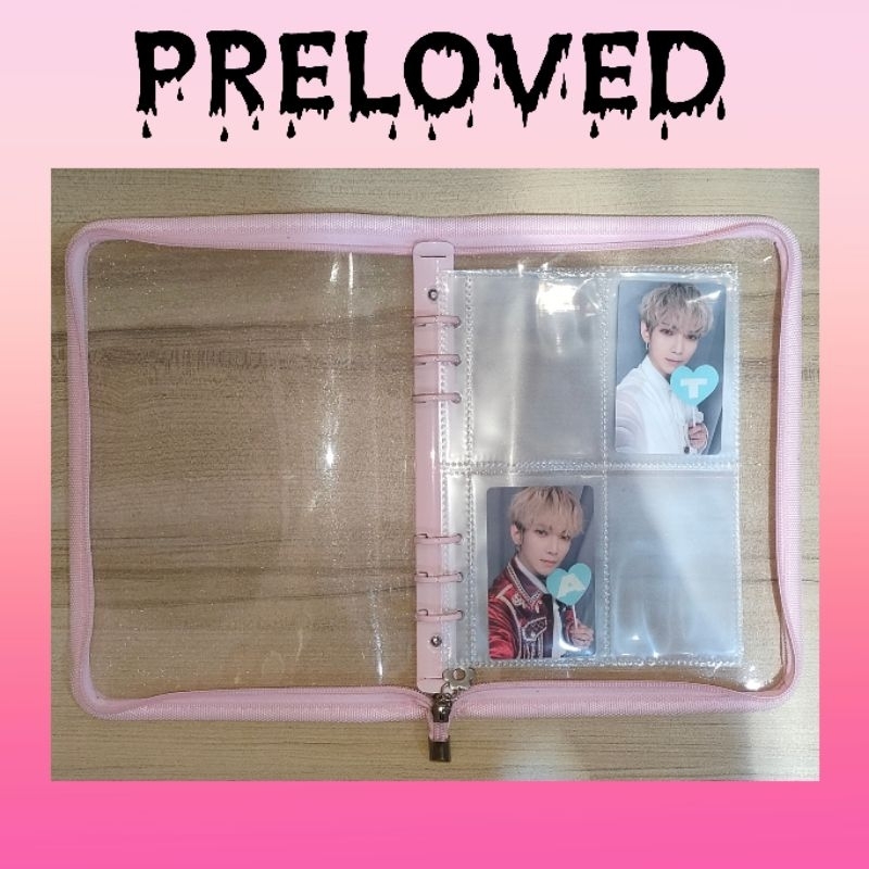 

[PRELOVED] ZIPPER PHOTOCARD BINDER A5 RING 6 WARNA PINK