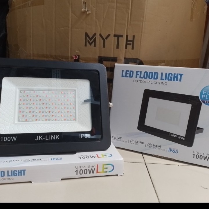lampu sorot tembak RGB FLOOD LIGHT WARNA WARNI 100W 50W