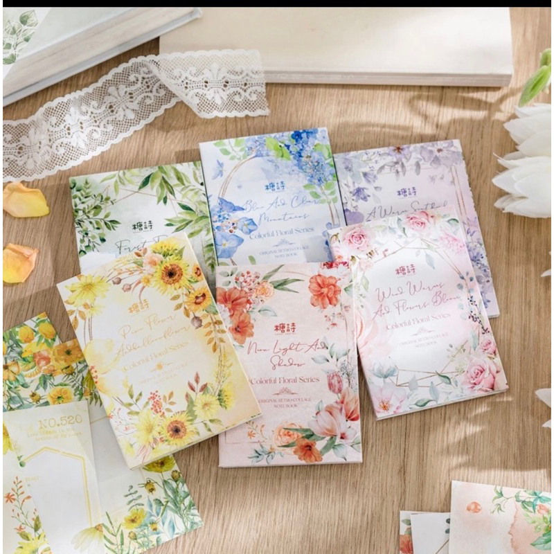 

10pc Memo pad flower for scrapbook journal journaling bujo MPF