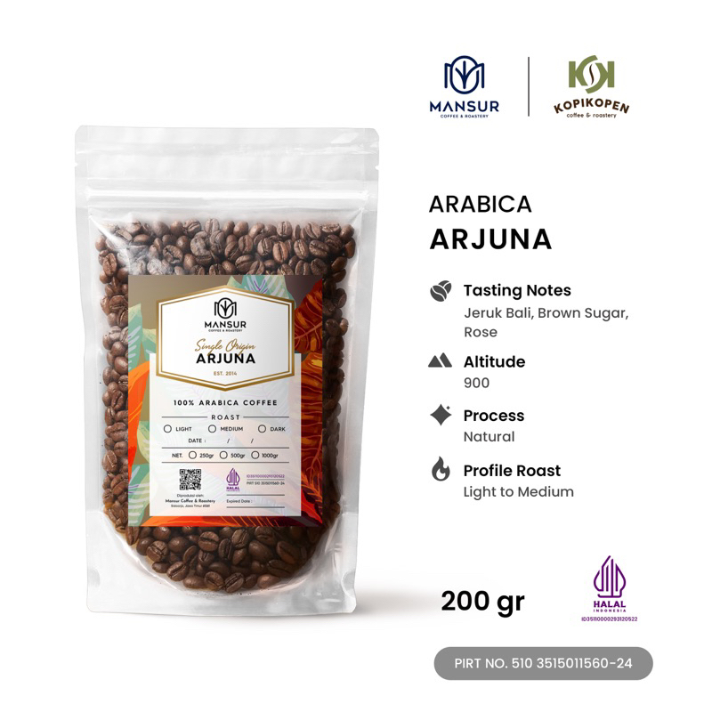 

Kopi Arabika Arjuna 200 gram