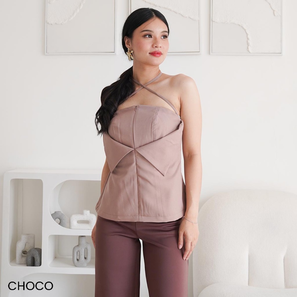 Kemben twill greya wanita Outfit pantai sexy Kekinian