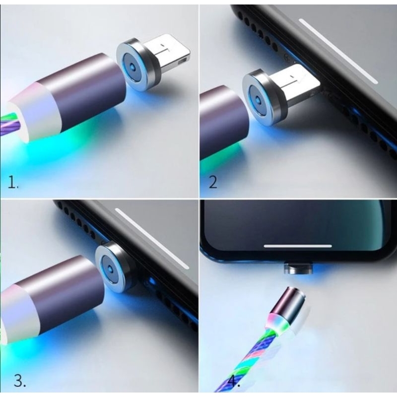 Kabel Data Magnetic 3 in 1 X Cable Magnetic Micro Iphone Type-C Kabel Data Magnet