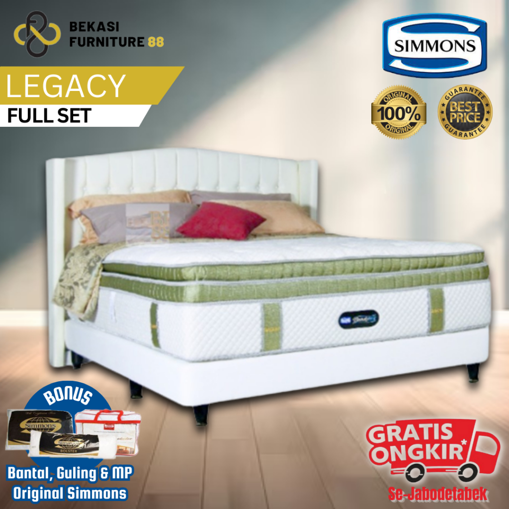 FULL SET Kasur SIMMONS Spring bed "BeautyRest Series" Legacy