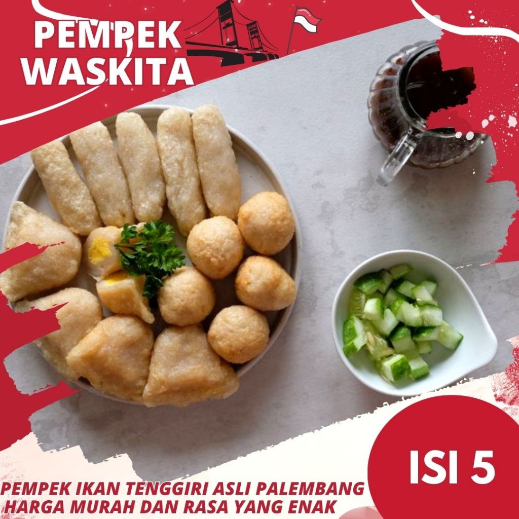 

PEMPEK PALEMBANG IKAN TENGGIRI KUALITAS PREMIUM HARGA TERJANGKAU [ PAKET CRISPY ] 5 PCS PEMPEK