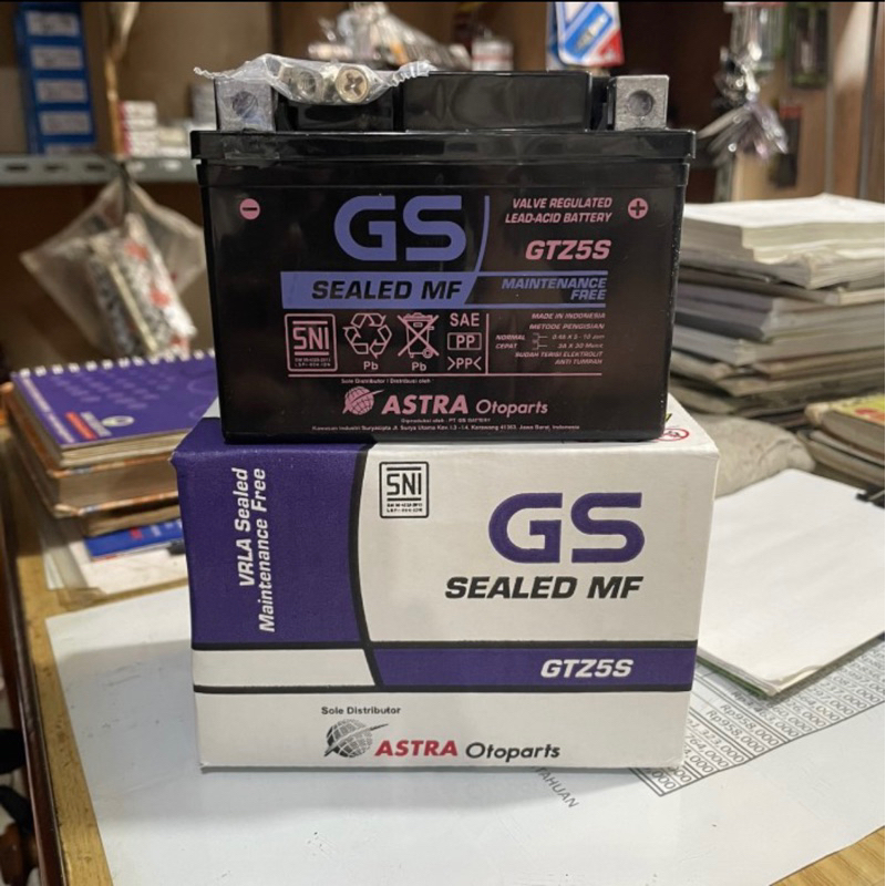 Aki Motor Kering GTZ5S Beat, Vario Old, Revo, Blade, Supra X 125, Beat F1, Mio Soul Gt, Vixion, Orig