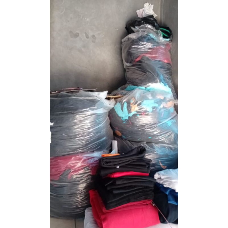 kain perca kaos (katun combed, PE ) untuk bahan keset , lap majun , lap bengkel