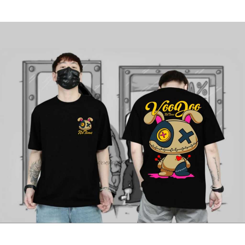 Baju Kaos gambar bonekaTshirt Distro Pria Cowok Lengan Pendek Terbaru Motif Anime Variasi Sablon Ber
