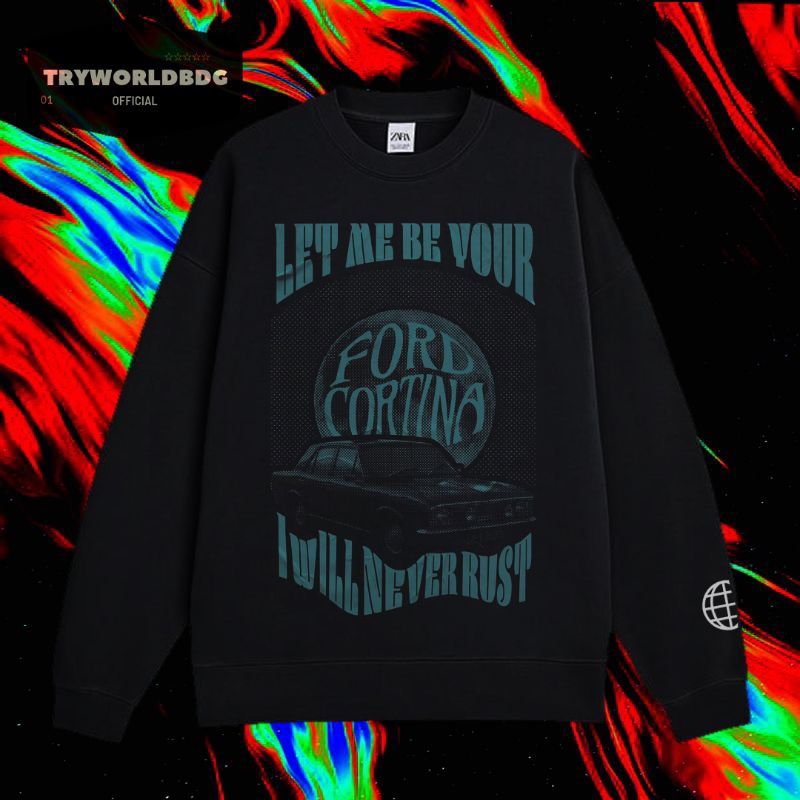 TRYWORLDBDG OFFICIAL "NASCAR" CREWNECK | SWEATER | HOODIE | CREWNECK HITAM | CREWNECK NASCAR FORD CO