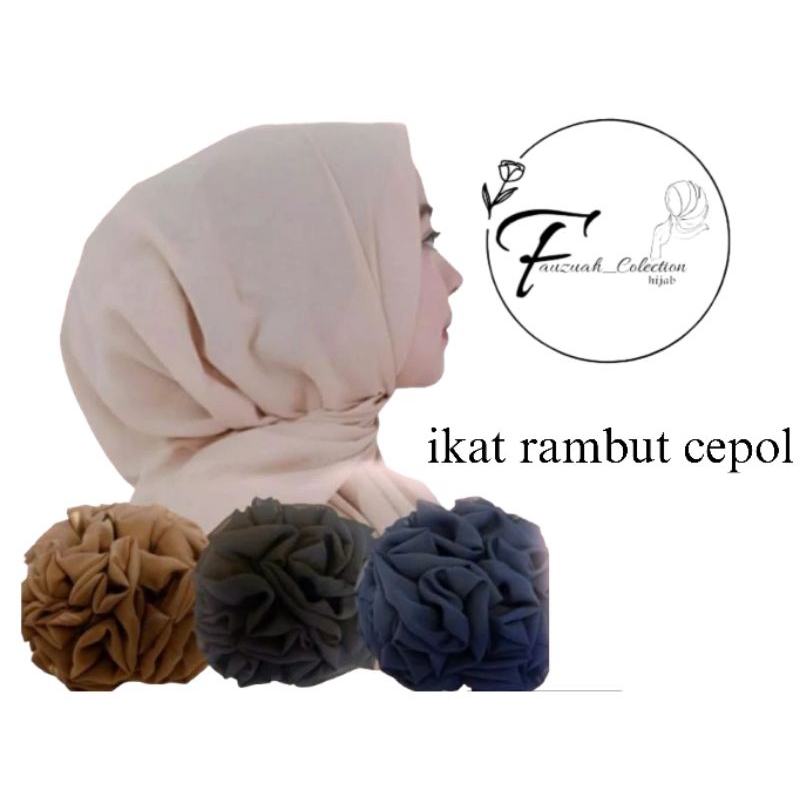 Ikat rambut hijab Cepol berbentuk mawar