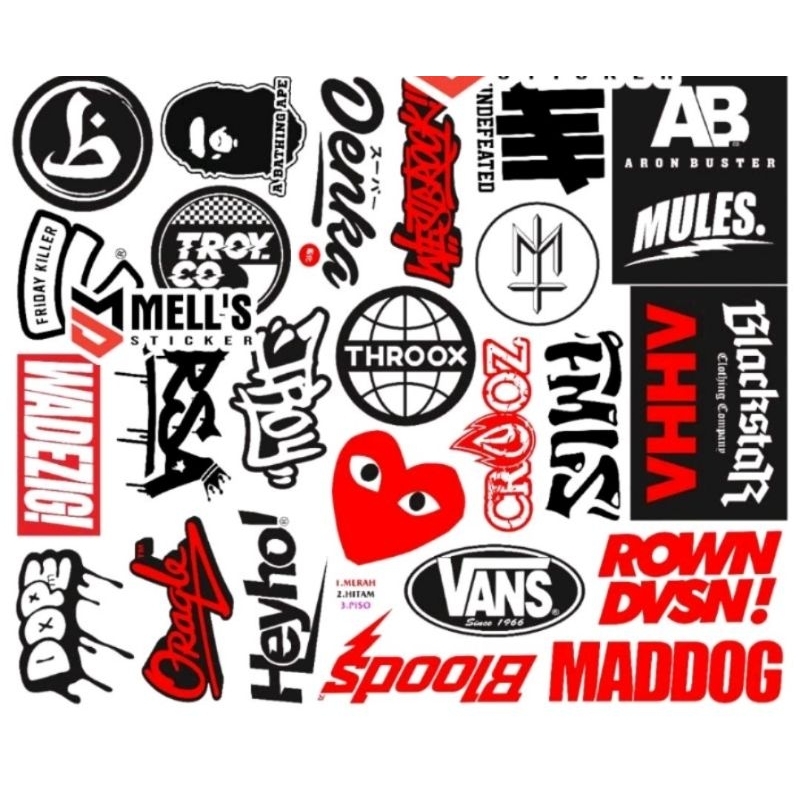 

20 pcs stiker Distro | Stiker Warning | Stiker Racing |