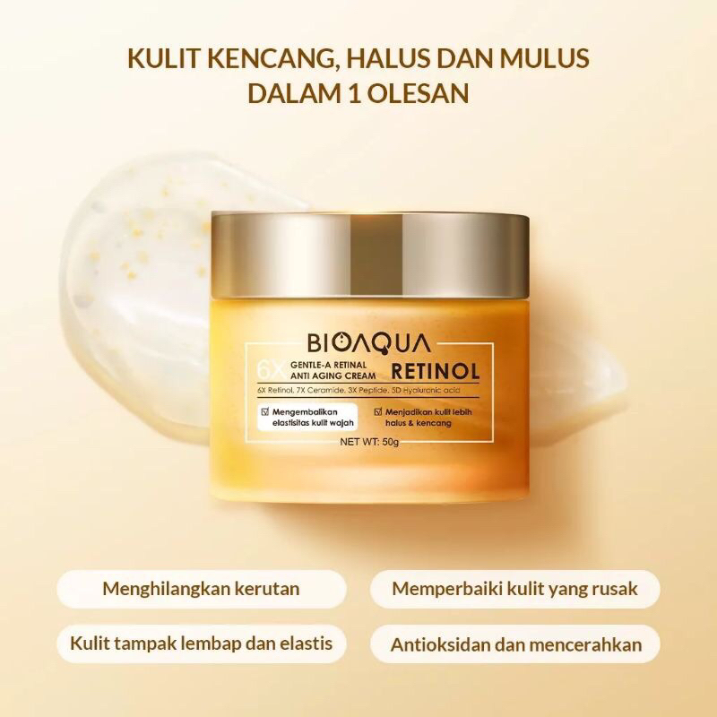 Bioaqua Gentle-A Retinal Cream wajah Antiaging pelembab wajah