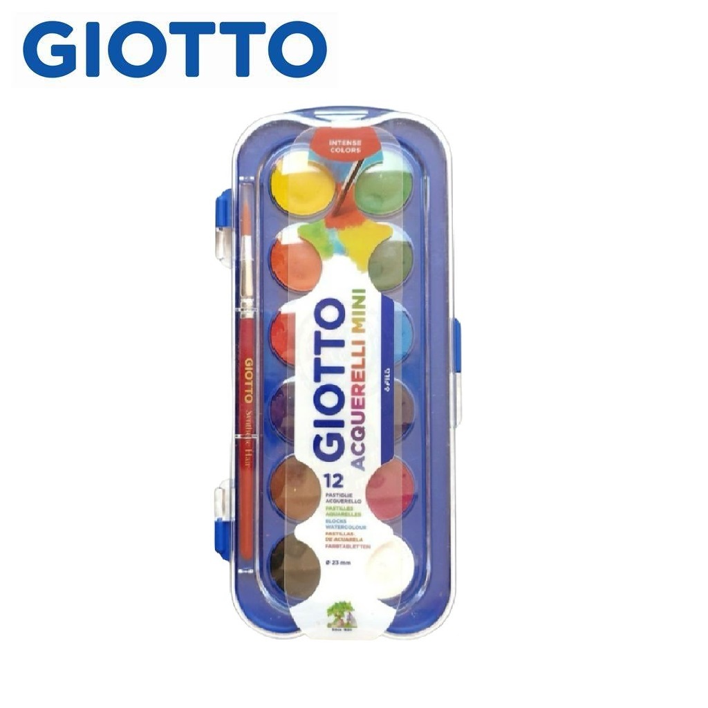 

Giotto Cat Air / Acquerelli Mini Water Color 12 Warna 23 mm