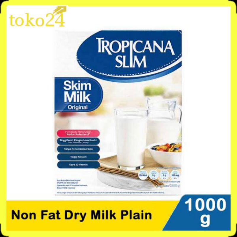 

Tropicana Slim Skim Milk Plain 1000 gr