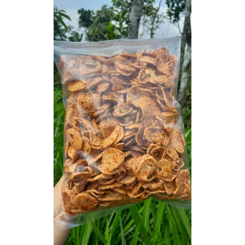 

Basreng Koin Pedas Asin 500gr