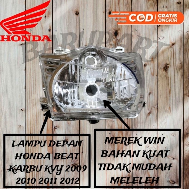 Reflektor lampu depan Honda Beat carbu Karbu Kvy 2009 2010 2011 2012al asli original win