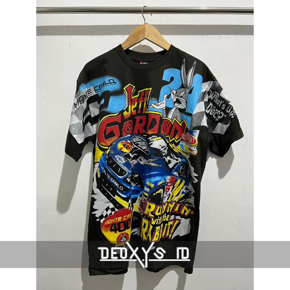 KAOS BAJU BOOTLEG AOP TAG GIANT NASCAR JEFF GORDON X BUGS BUNNY