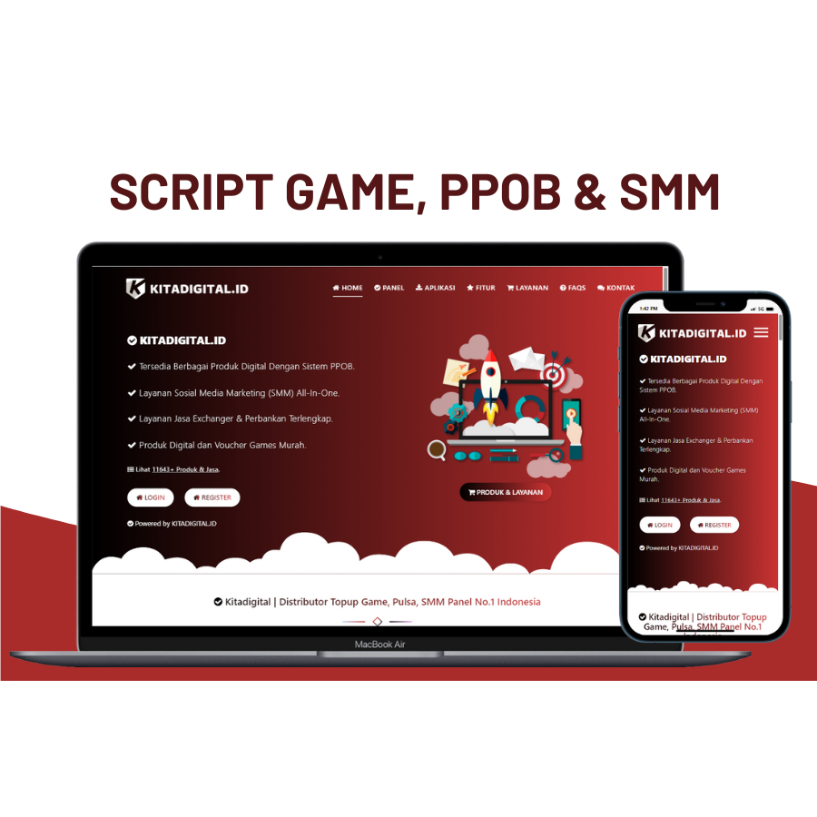 Website PPOB , GAME & SMM PANEL
