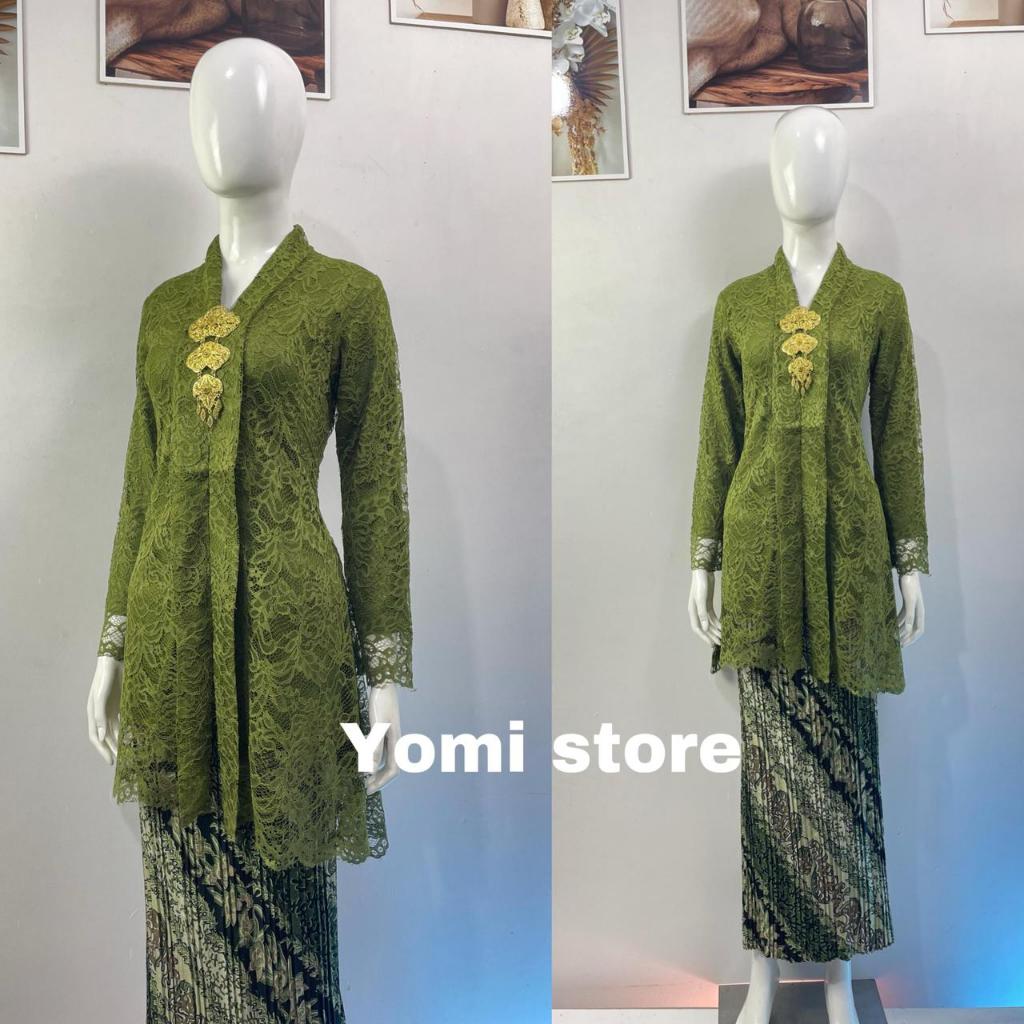 setelan kebaya wisuda moderen model kutu baru panjang full furing kebayak kekinian
