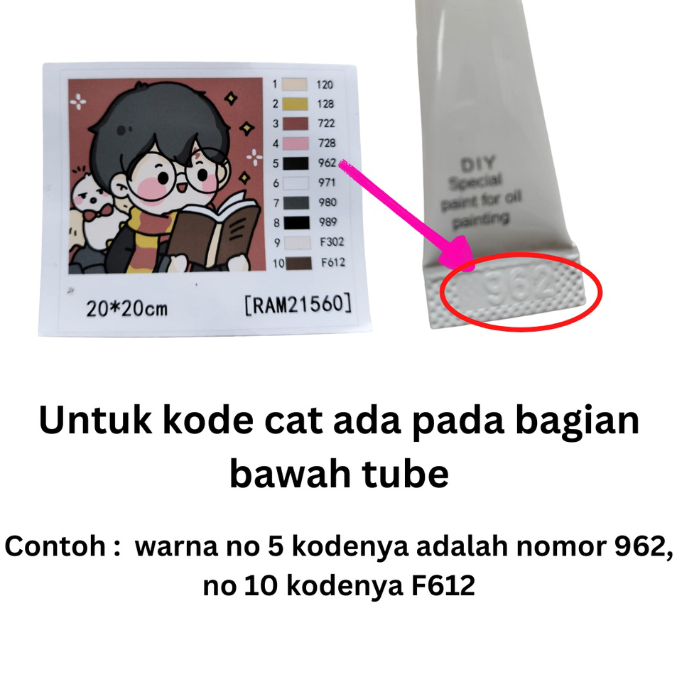 

➡✷ Paint By Number Mainan Edukasi Anak/DIY Paint By Numbers 20x20/Kanvas Lukis Mewarnai