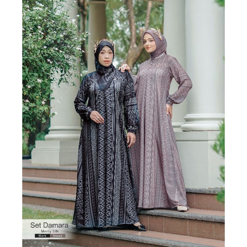 SET DAMARA ( DRESS + HIJAB ) By arrafi ori