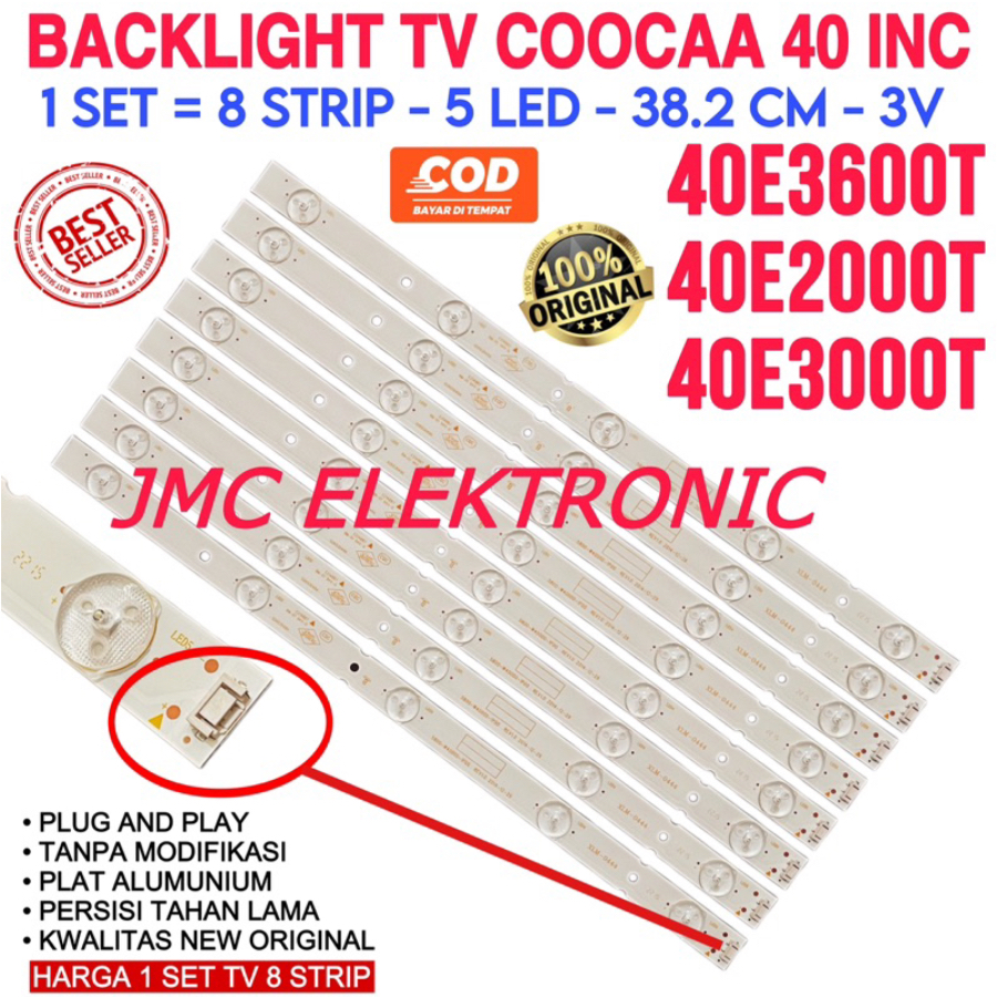 BACKLIGHT TV LED COOCAA 40 INCH 40E2000T 40E3000T 40E3600T 40E2000 40E3000 40E3600