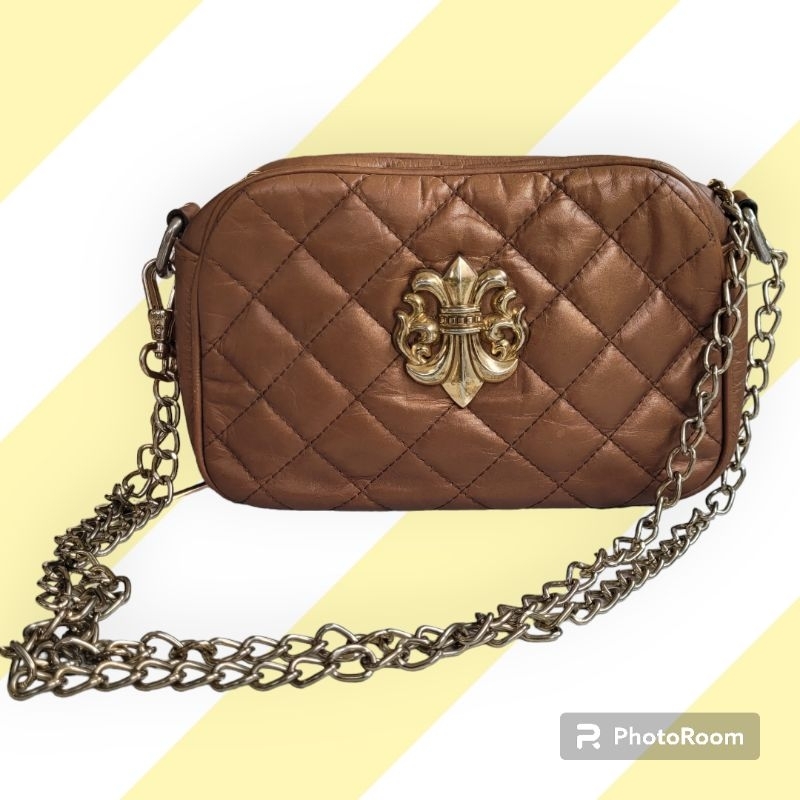 Preloved Tas Wanita Kulit Warna Coklat Tua Jual Murah