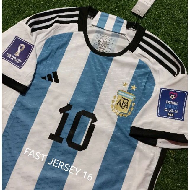 Jersey ARGENTINA PI PLAYER ISSUE Home World Cup Qatar 2022 + NAMESET + PATCH