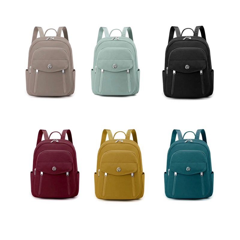 recommended jielshi ransel rossie - 7703 # tas ransel wanita fashion bahan parasut anti air cantik
