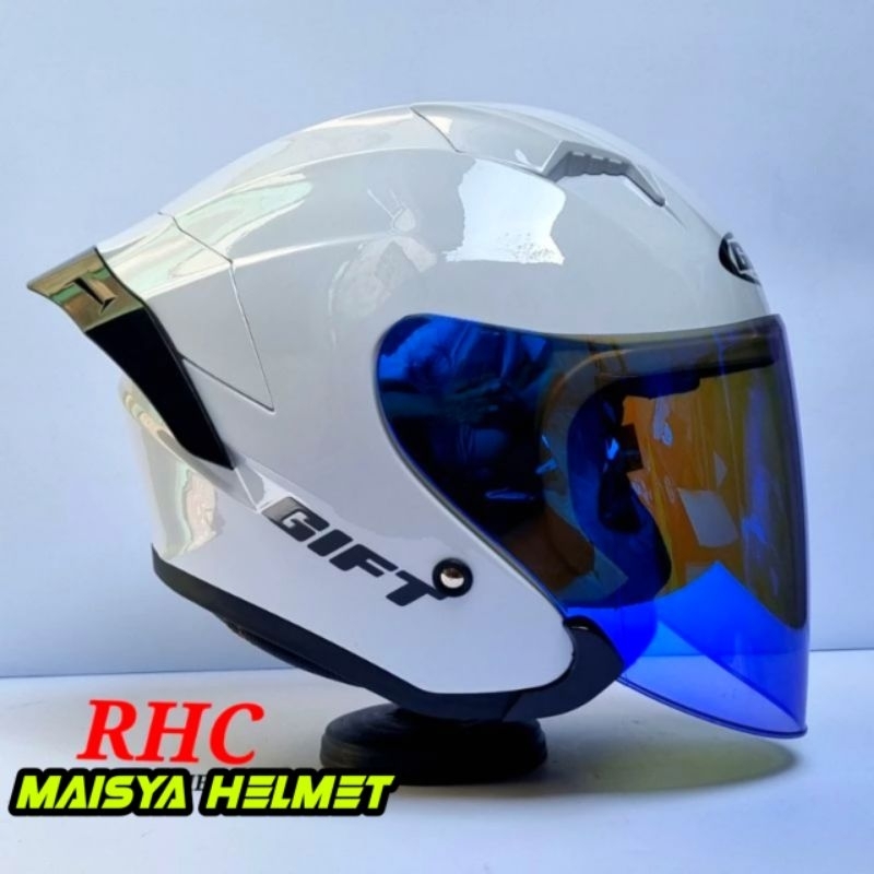 Helm gift sargon putih hitam doff paket ganteng GIFT SARGON