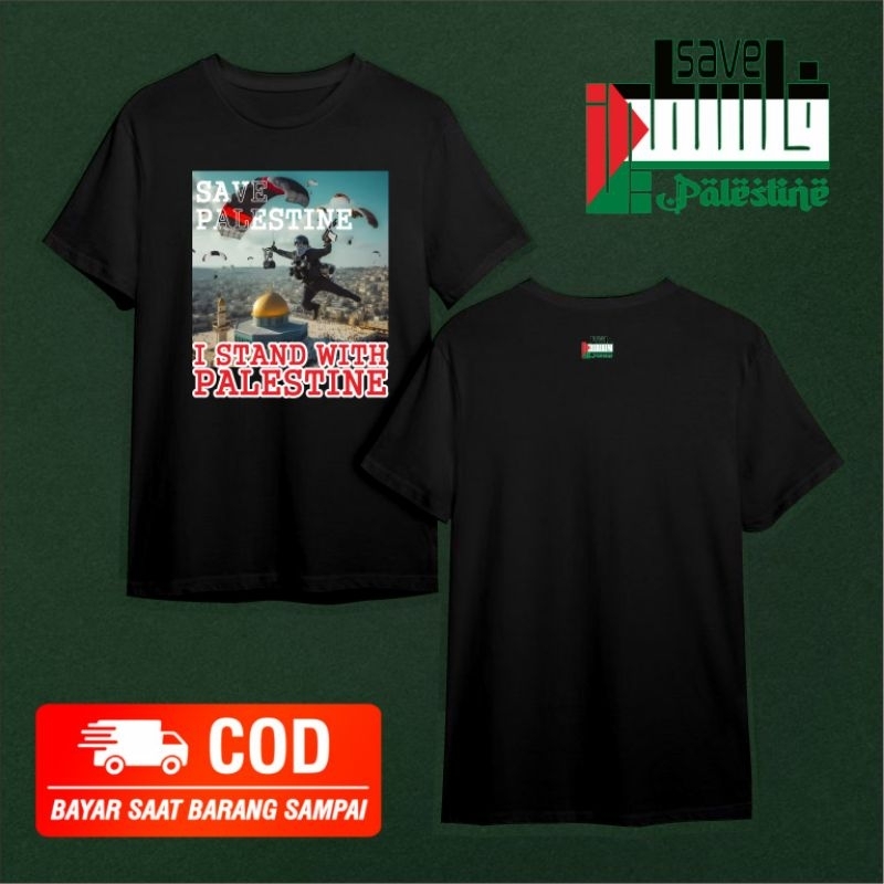 Kaos Oblong Dewasa Save Palestine Parasut 1