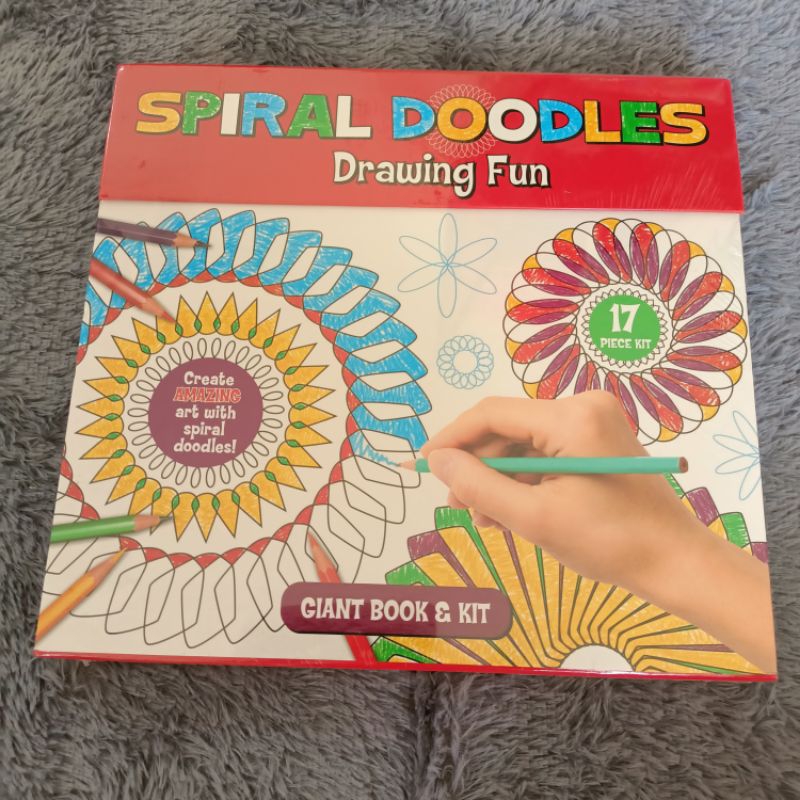 

Alat menggambar Spiral doodles drawing fun with 17 kit and giant book