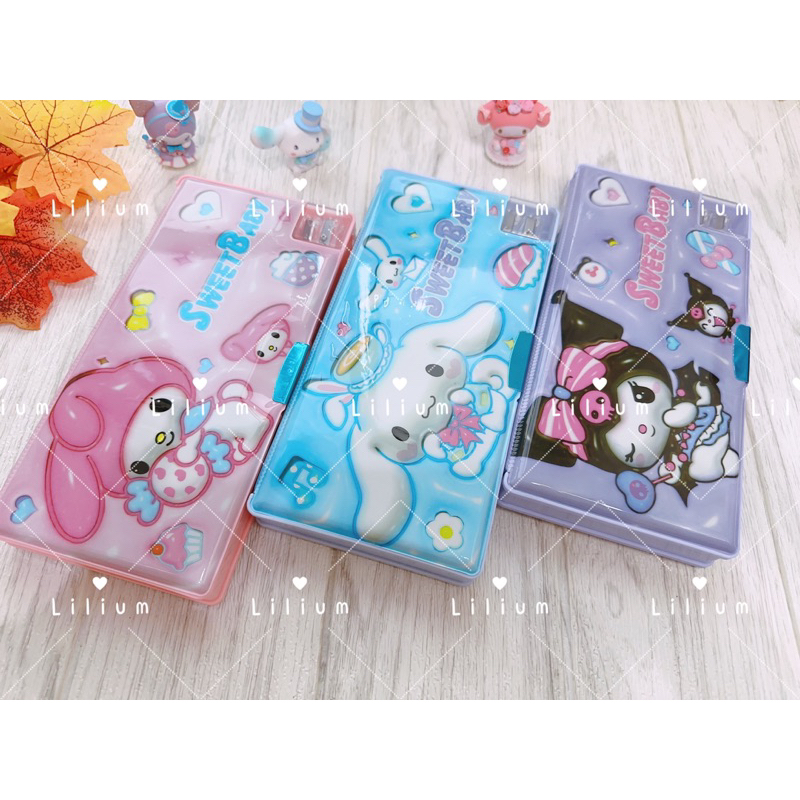 

Kotak pensil magnet sanrio atk013 kuromi cinnamoroll melody