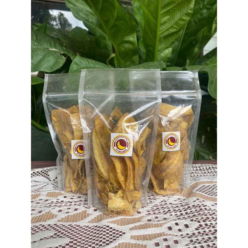 

Keripik Pisang Melumer (Varian rasa: Cokelat, Strawberry, Ampas Kopi, Sapi Panggang, Balado, Greentea/matcha