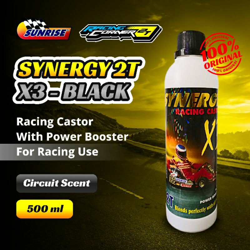 Oli Samping Jadul Synergy X3 Racing Castor 2T (500 ml)