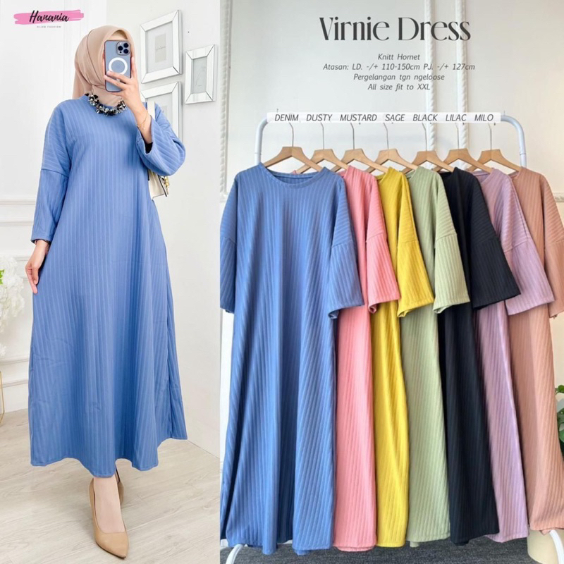 virnie Dress by HANANIA :: 30.10 Midi Polos Knit Hornet fashion muslim kekinian