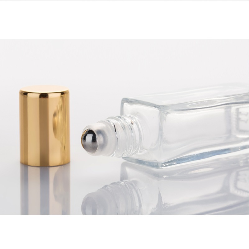 Botol roll on kaca refillable 5ml roller stainless / botol roll on parfum kaca tebal