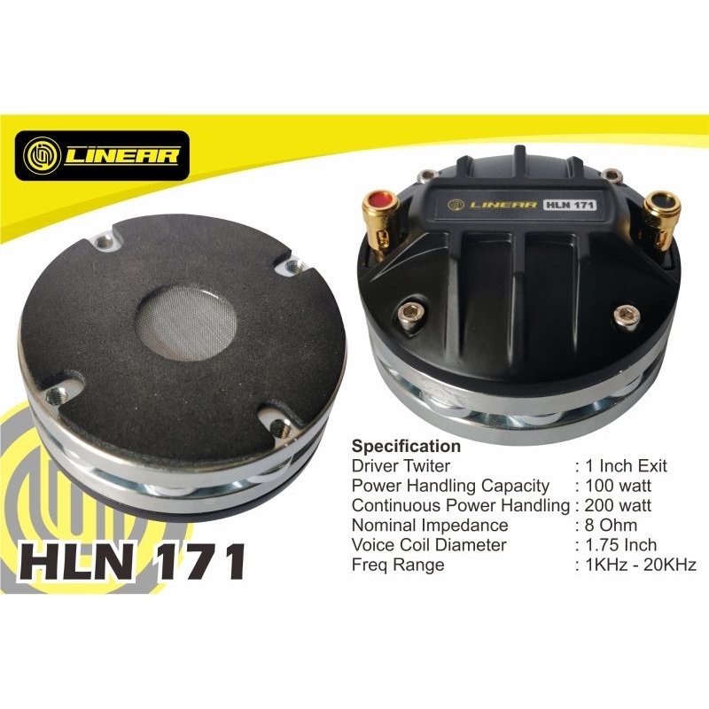 LINIER Tweeter Neodymium HLN 171 / Voice Coil Diameter 1.75 Inch