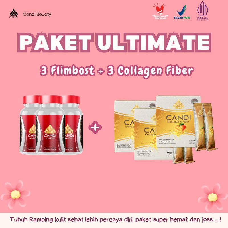 Candi Flimbost Paket Ultimate Ex OPH Slimming Obat Pelangsing Herbal Alami Versi BestSeller Peluntur