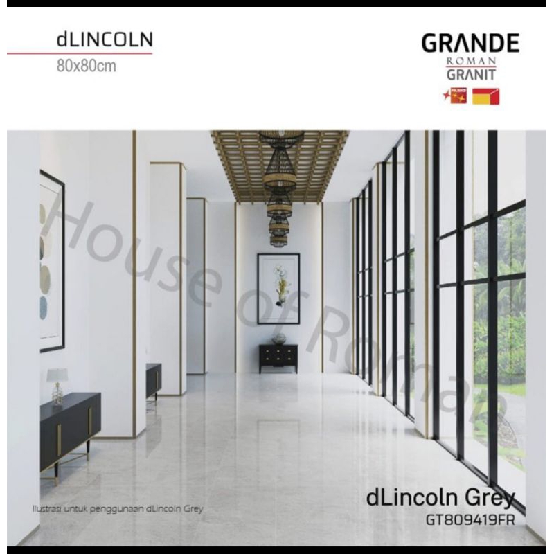 Roman Granit GRANDE GT809419FR dLincoln Grey 80x80 granit 80x80 roman grande