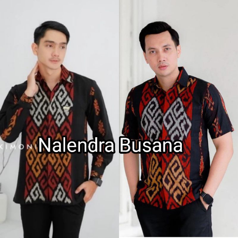 READY STOCK BAJU TENUN KEMEJA TENUN PRIA ATASAN PRIA BAJU KANTOR TENUN ETNIK JEPARA