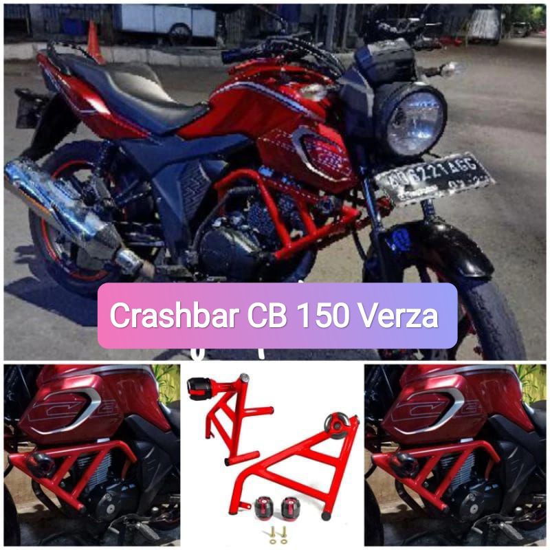 Crashbar CB 150 Verza | Tubular CB150 Verza Gratis Jalu Slider | Cover Engine Pelindung Mesin CB Verza