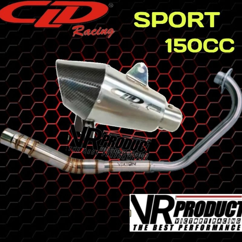 Knalpot CLD Shark Pucuk Karbon 150cc Vixion,R15,CB150,CBR,GSX,Verza Dll